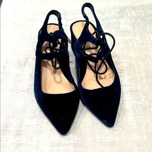 Zara Navy Velvet Women's Shoes